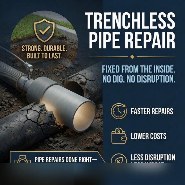 No dig trenchless pipe repair completed Allen TX