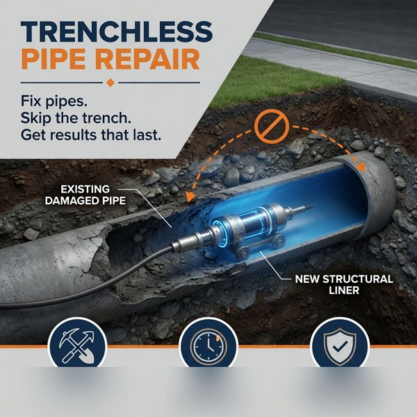 Trenchless pipe bursting process Allen TX